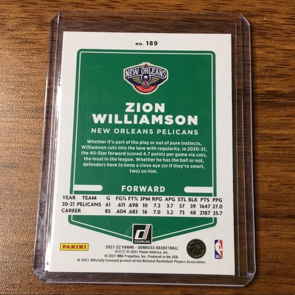 NBA Zion Williamson Orange Laser Prism - Picture 2 of 2